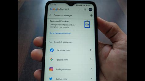 how to see saved passwords in google account in mobile