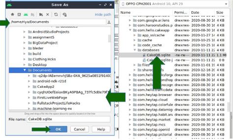 how to see the database in android studio