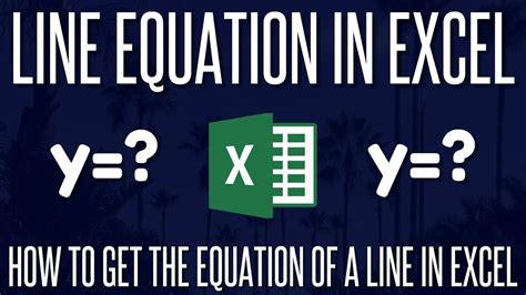 how to see the equation of a line in excel