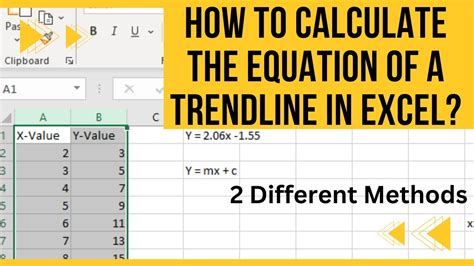 how to see the equation of a trendline in excel