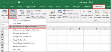 how to see top rows in excel