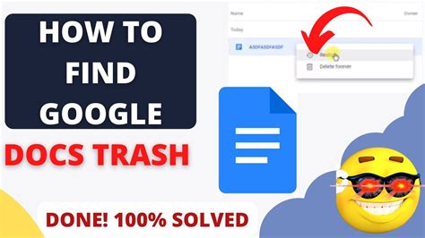 How To See Trash In Google Docs