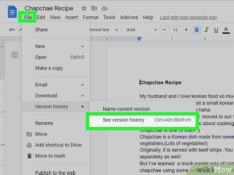how to see version history in google docs on ipad