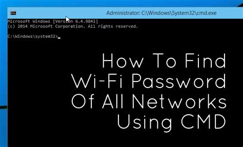 how to see wifi password on computer using cmd