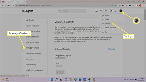 how to see your synced contacts on instagram