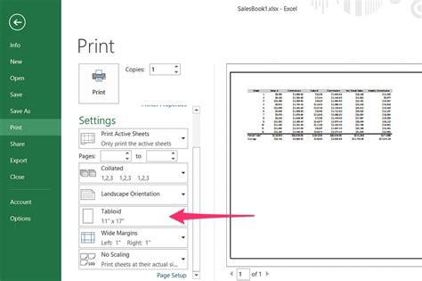 How To Select 11X17 Paper In Excel