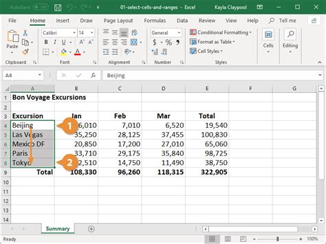 How To Select 2 Ranges In Excel On Mac