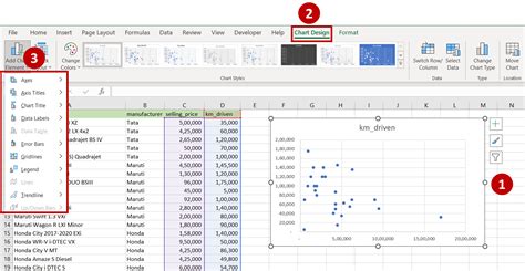 how to select all data points in excel graph