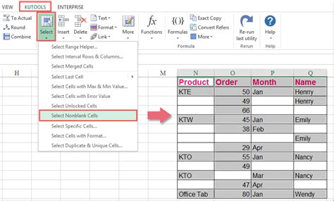 how to select all date in excel