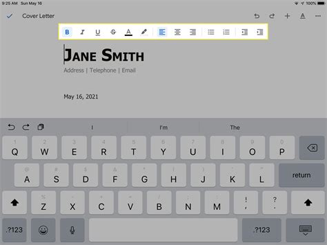 how to select all in docs ipad