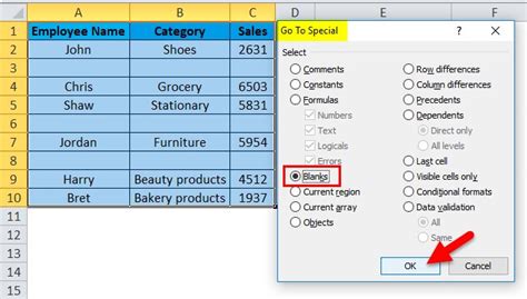 how to select and delete multiple empty rows in excel