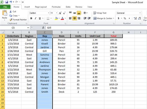 how to select column in excel shortcut mac