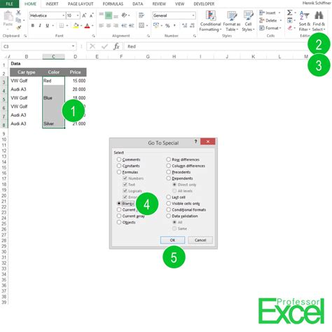 how to select empty rows in excel