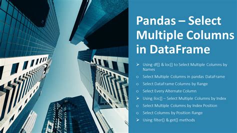 how to select multiple columns dataframe pandas