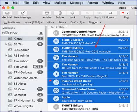 how to select multiple docs in mac