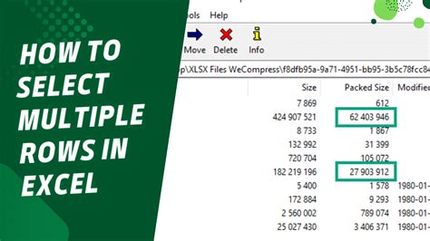 how to select multiple rows in excel on mac