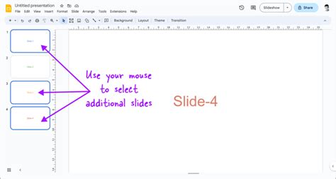 how to select multiple things on google slides ipad