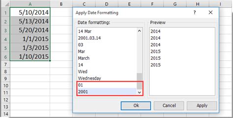 how to select only date in excel