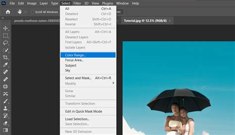 how to select same color in photoshop