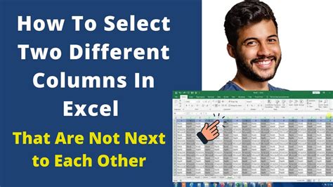 how to select two columns in excel not next to each other
