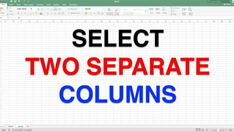 how to select two separate columns in excel on mac shortcut