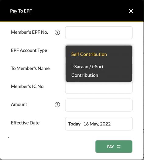 how to self contribute epf