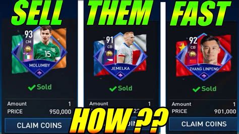 how to sell fifa mobile players