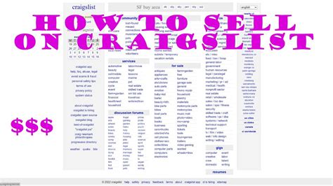 how to sell items on craigslist fast for free