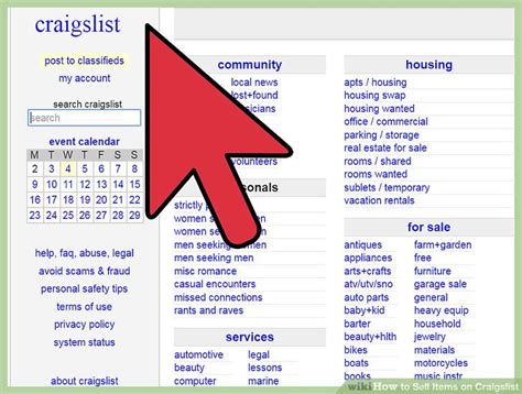 how to sell on craigslist for free