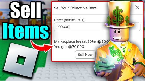how to sell stuff on roblox for free