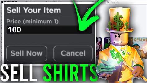 how to sell t shirt in roblox for free