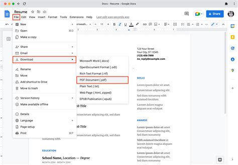 how to send a document in google docs