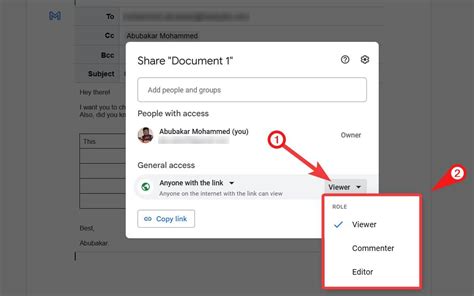 how to send a document via google docs