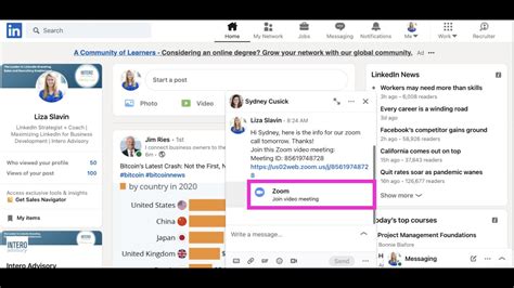 how to send a link on linkedin