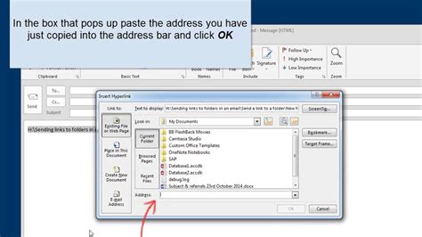 how to send a link to a folder in new outlook