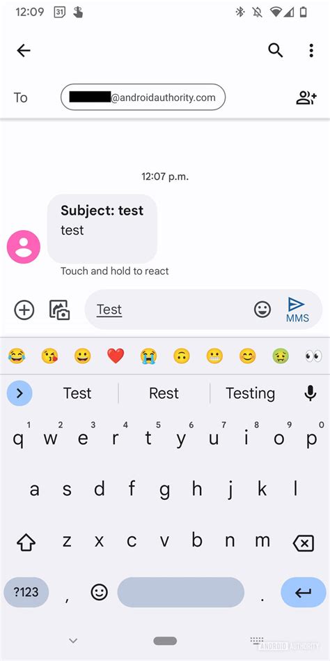 how to send a text message to an email address on android