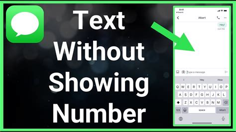 how to send a text message with a private number