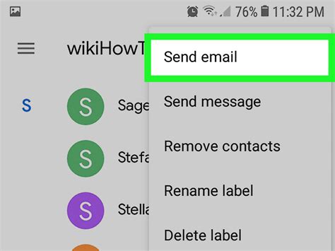 how to send an email to contact group in gmail