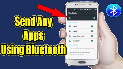 how to send apps via bluetooth from android to iphone
