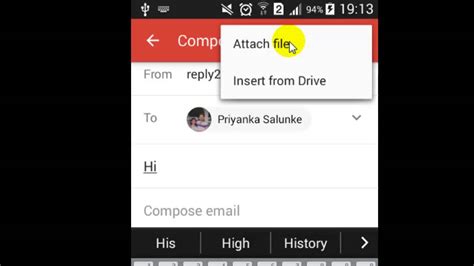 how to send attachment in email on android