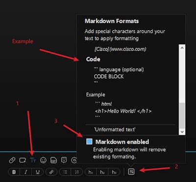 how to send code block in webex teams