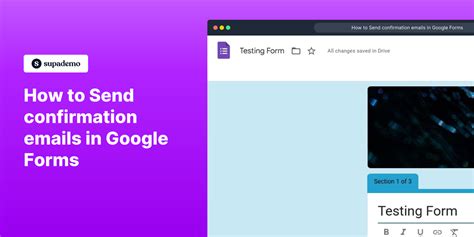 how to send confirmation email with google forms