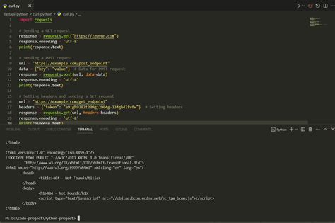 how to send curl request in python