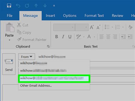 how to send email from 2 different address in outlook