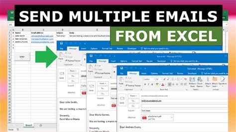 how to send email from excel sheet