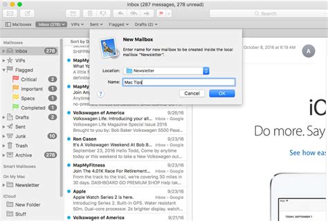 how to send email on macbook