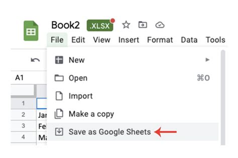 how to send excel file to google sheets