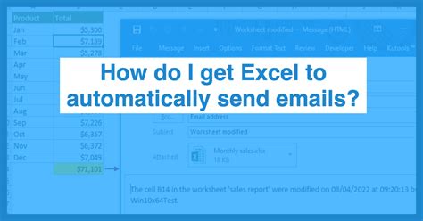 how to send excel sheet to email automatically