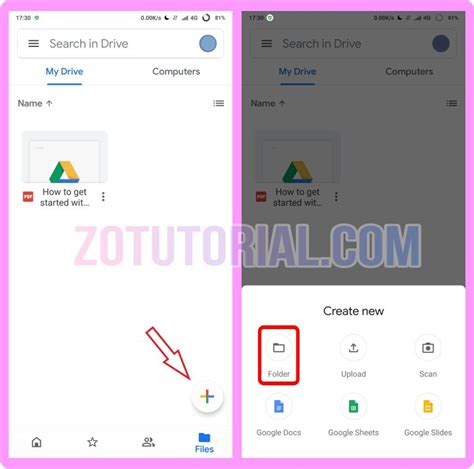 how to send file in google drive on android