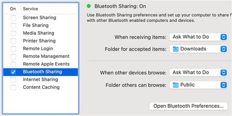 how to send files from android to macbook via bluetooth